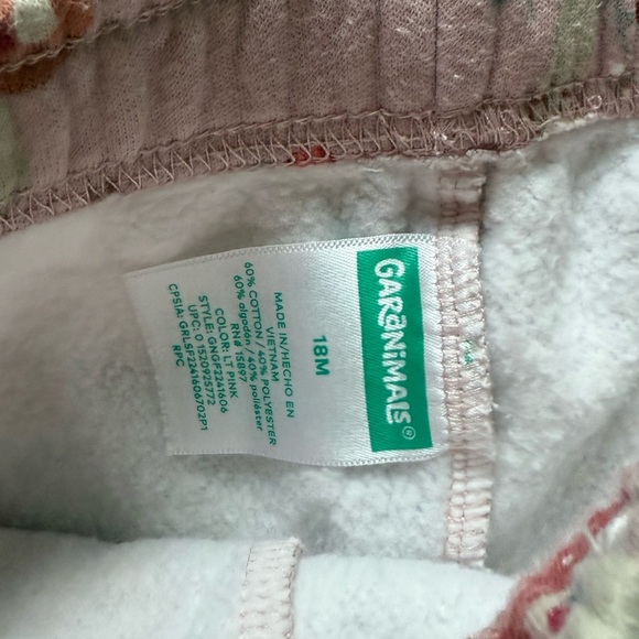 Garanimals|Baby girl,light Pink velour & mushroom Patterned sweatPants in 18M••• - Picture 7 of 7